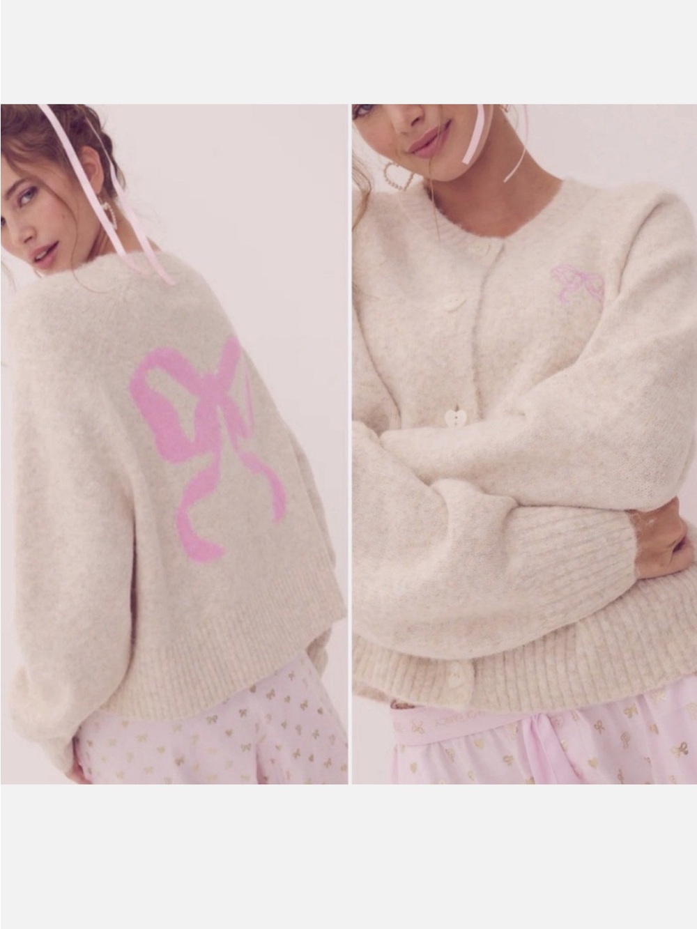 Victoria's Secret PINK x
LoveShackFancy Boxy Pink Bow
Cardigan